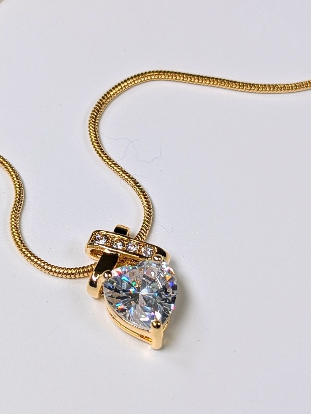 Swarovski® Crystal Infinity Heart Statement Necklace (6 CT. T.W.) - Picture 3 of 3